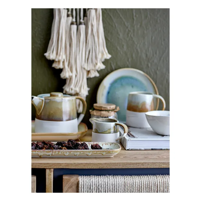 Théière Heather en grès | Gris vert