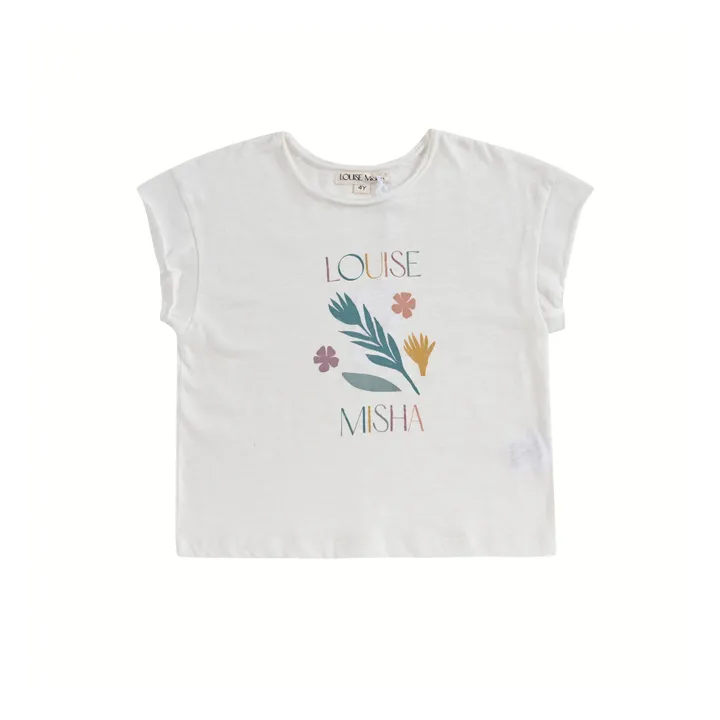 Flora Slub Cotton T-shirt | White- Product image n°0