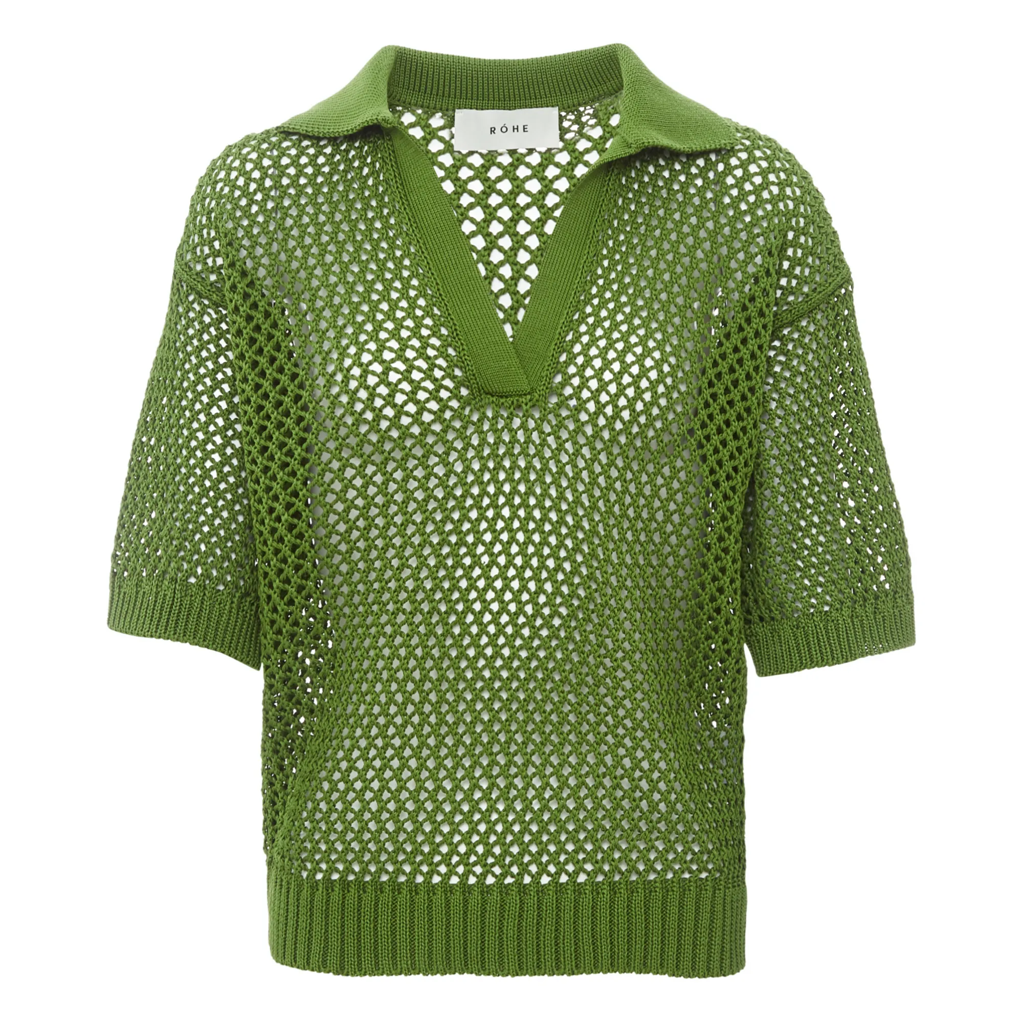 Róhe Women's Green Annie Knit Top