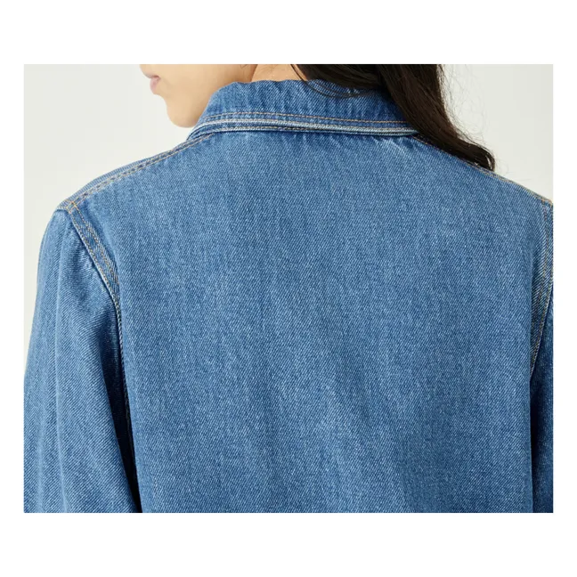 Leone Soft Denim Overshirt | Blue
