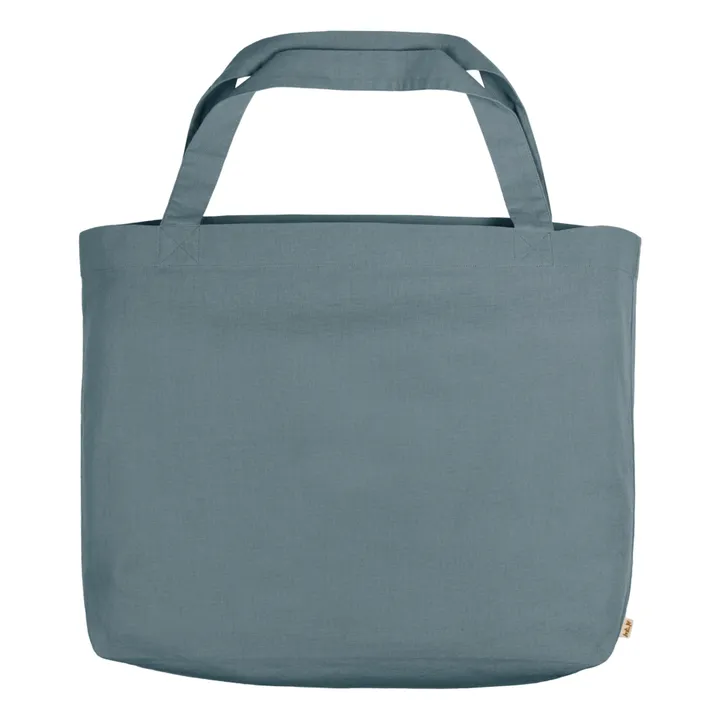 Organic Cotton Shopping Bag | Ice Blue S032- Product image n°0