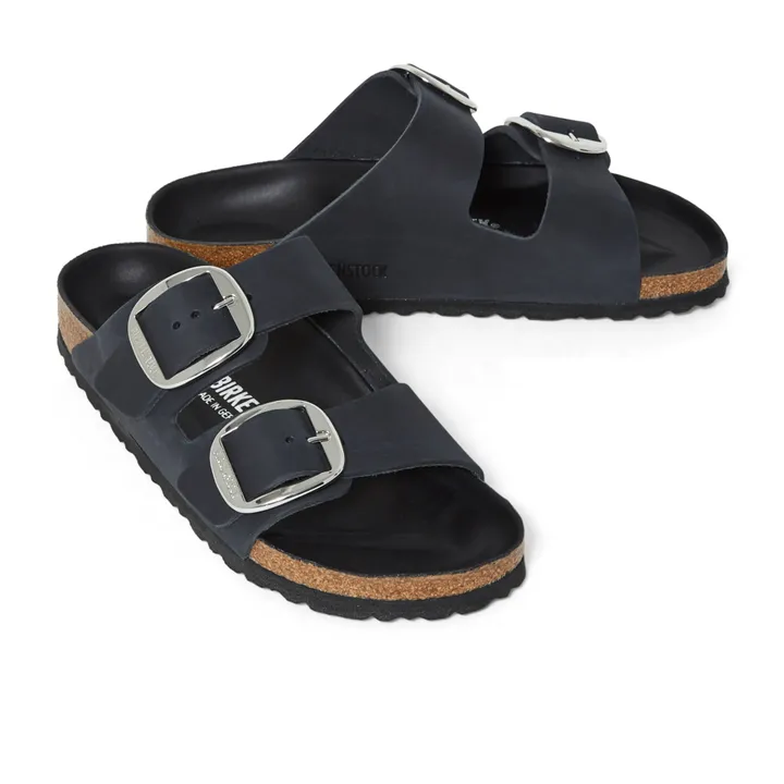 Arizona Big Buckle Oiled Leather Sandals - Adult Collection  | Black- Product image n°3