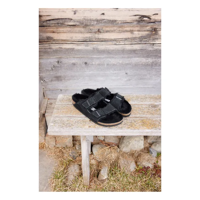 Arizona Shearling Sandals - Adult Collection  | Black