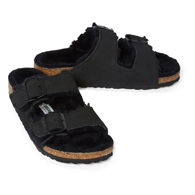 Arizona Shearling Sandals - Adult Collection  | Black