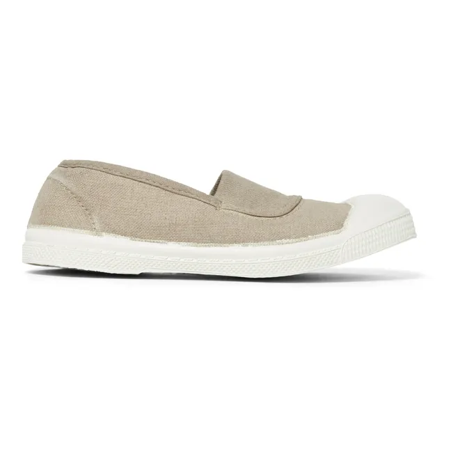 Vegan Elastic Sneakers | Beige