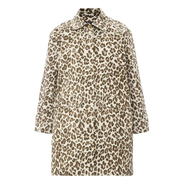 Privat Coated Poplin Print Trench Coat | Leopard- Product image n°0