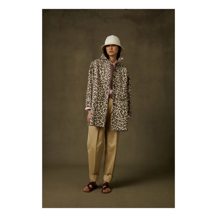Privat Coated Poplin Print Trench Coat | Leopard- Product image n°1