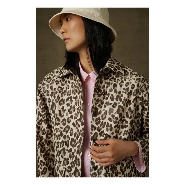 Privat Coated Poplin Print Trench Coat | Leopard- Product image n°2