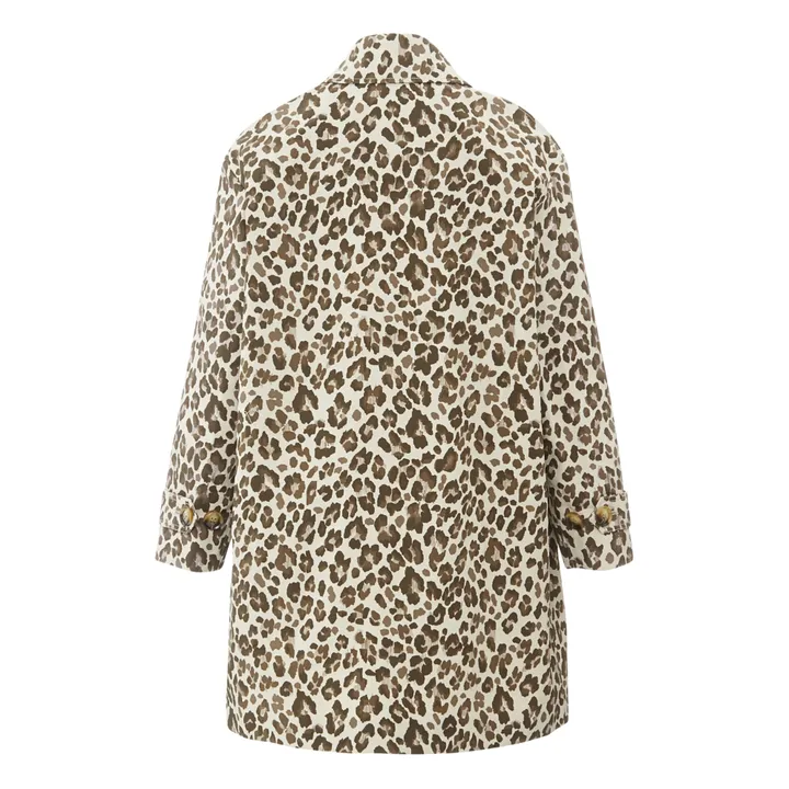 Privat Coated Poplin Print Trench Coat | Leopard- Product image n°3