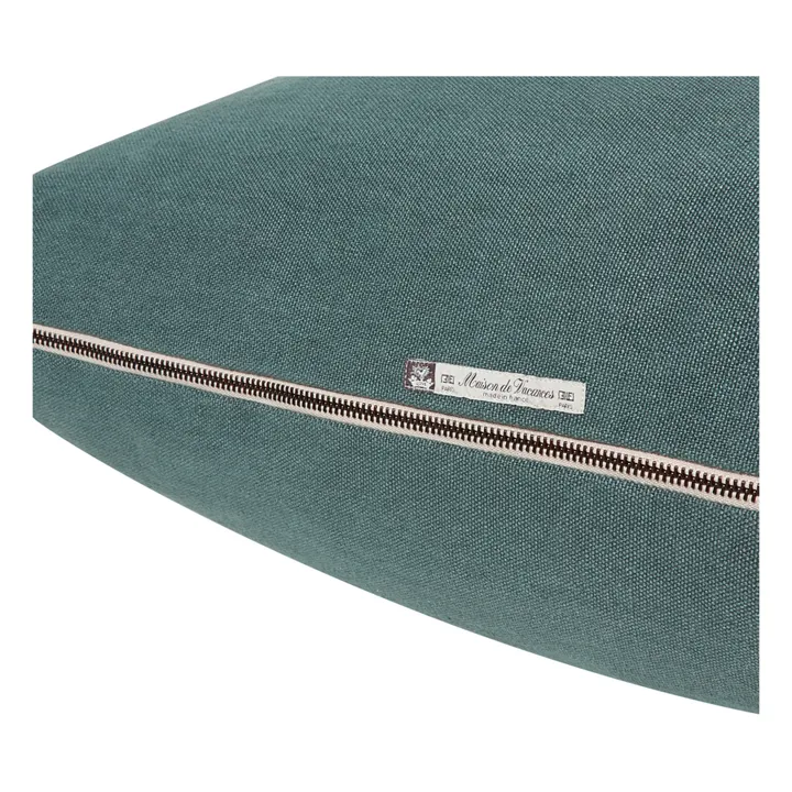 Coussin Vice versa black line en lin lavé stone washed | Encre- Image produit n°1