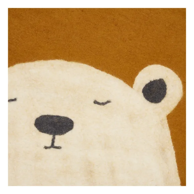 Pasu Grizzly Felt Rug | Gold