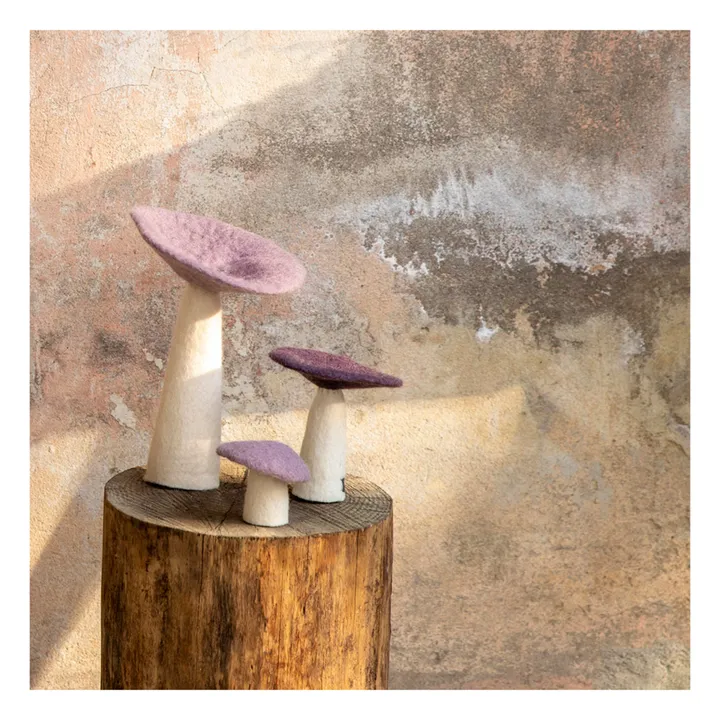 Fungo decorativo in feltro | Prugna- Immagine del prodotto n°1