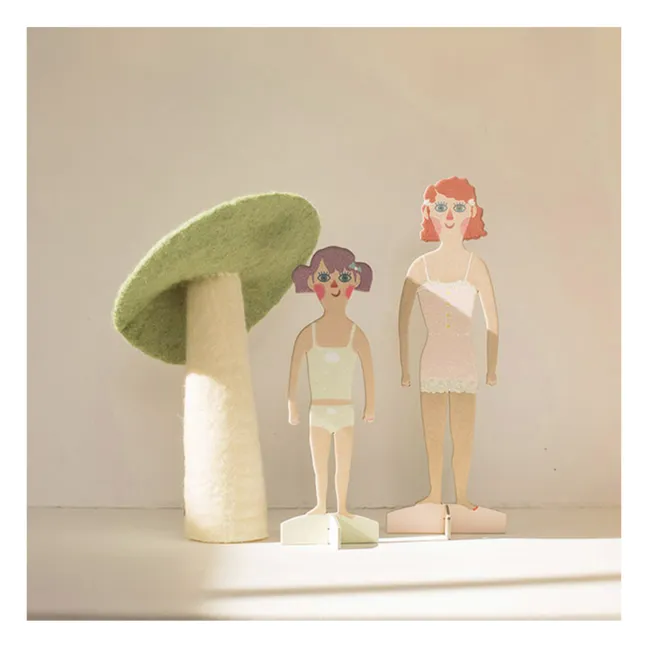 Dekorativer Pilz aus Filz | Lindengrün