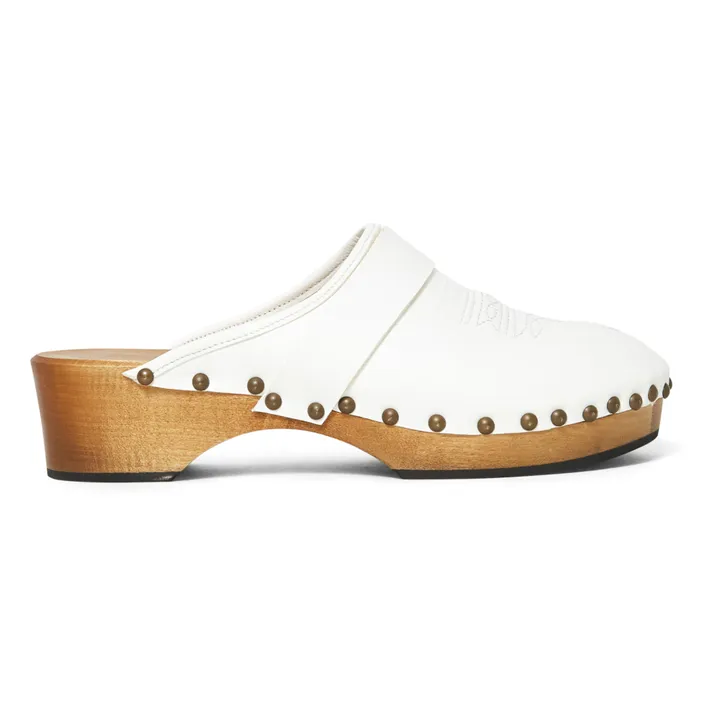 Sabots Ines Cuir | Blanc- Image produit n°0