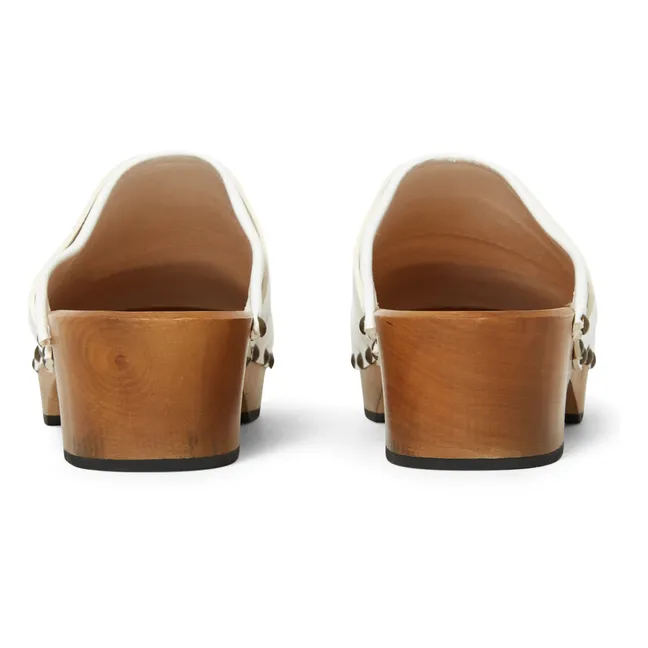 Ines Leather Clogs | White