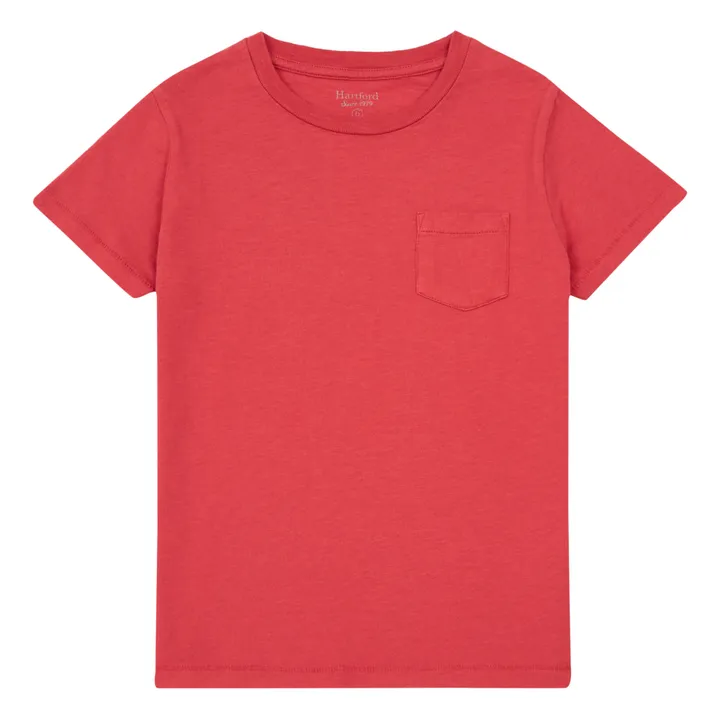Maglietta con Tasche | Rosso lampone- Immagine del prodotto n°0