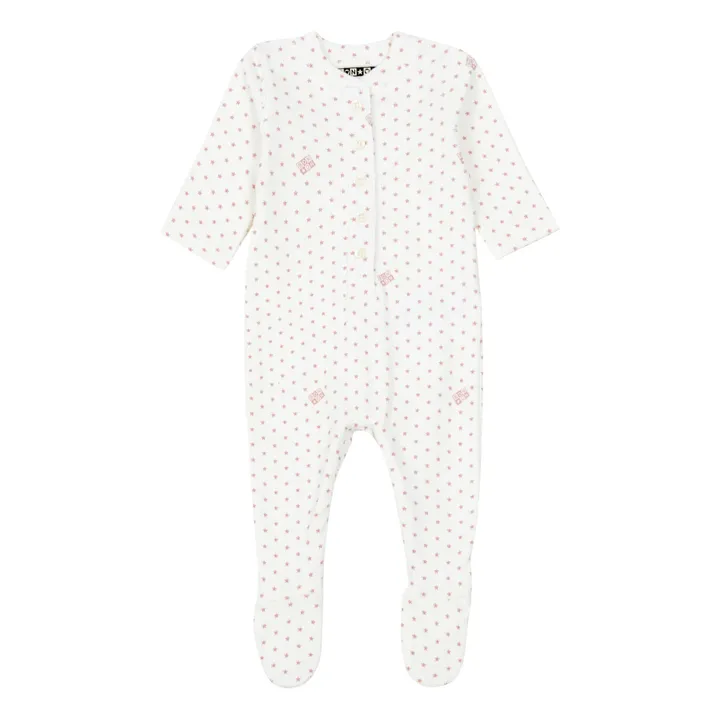 Pyjama mit Füßen Sterne | Rosa- Produktbild Nr. 0