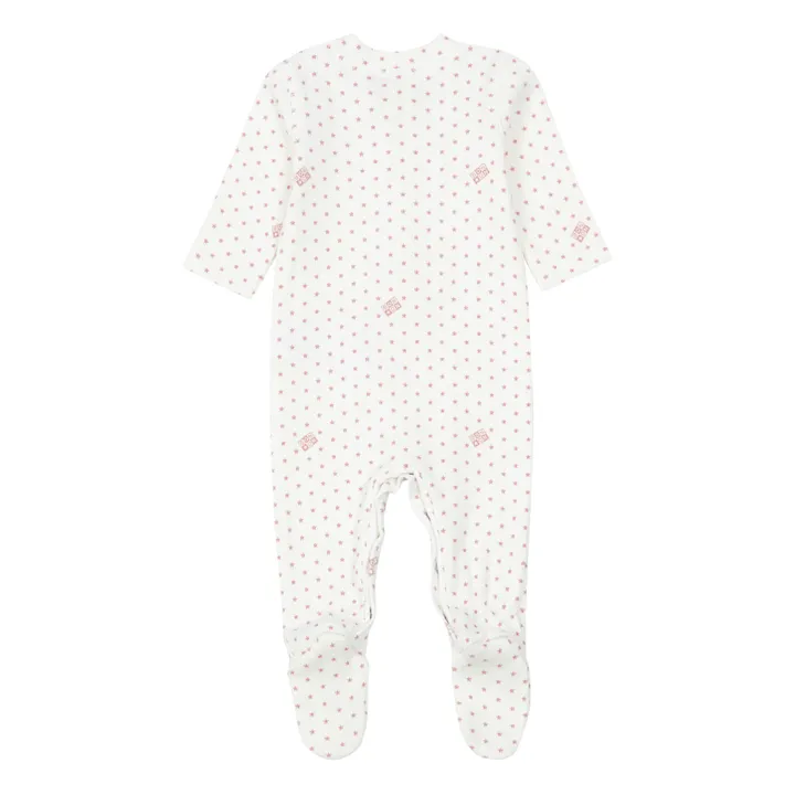 Pyjama mit Füßen Sterne | Rosa- Produktbild Nr. 1