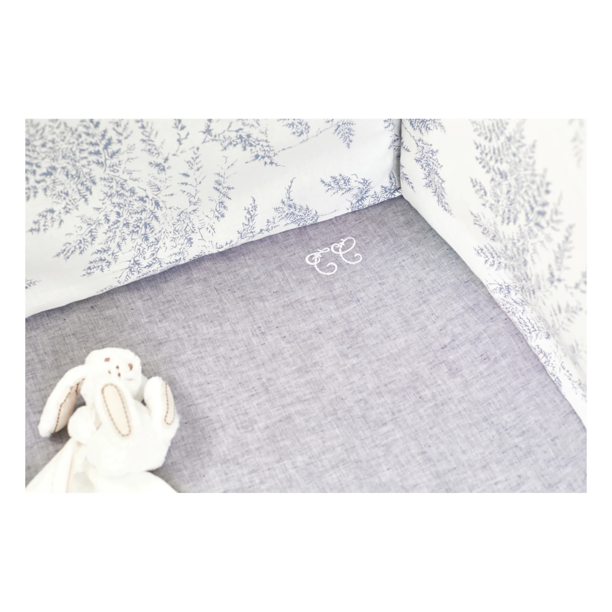 Tour de lit Feuillage | Gris- Image produit n°7