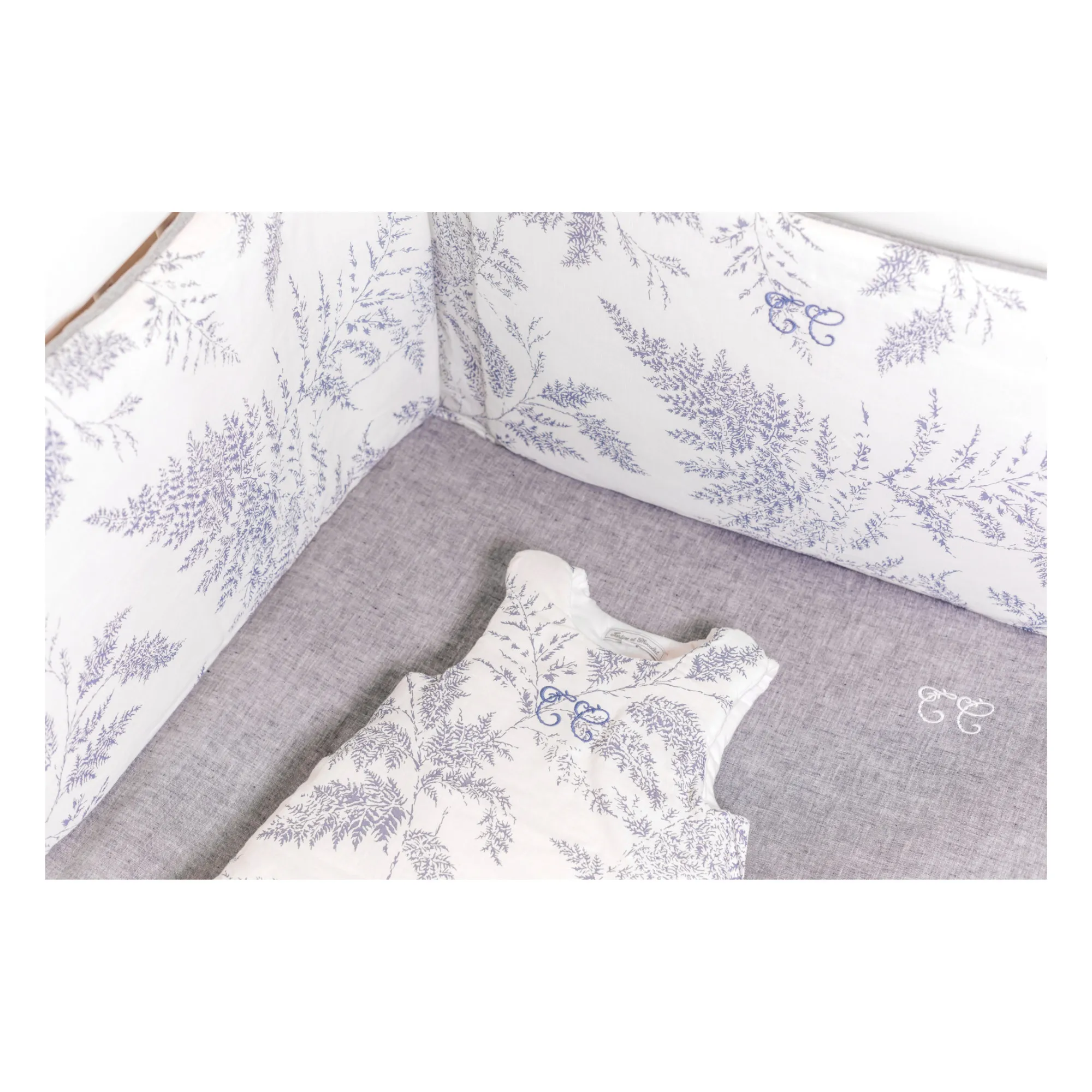 Tour de lit Feuillage | Gris- Image produit n°8