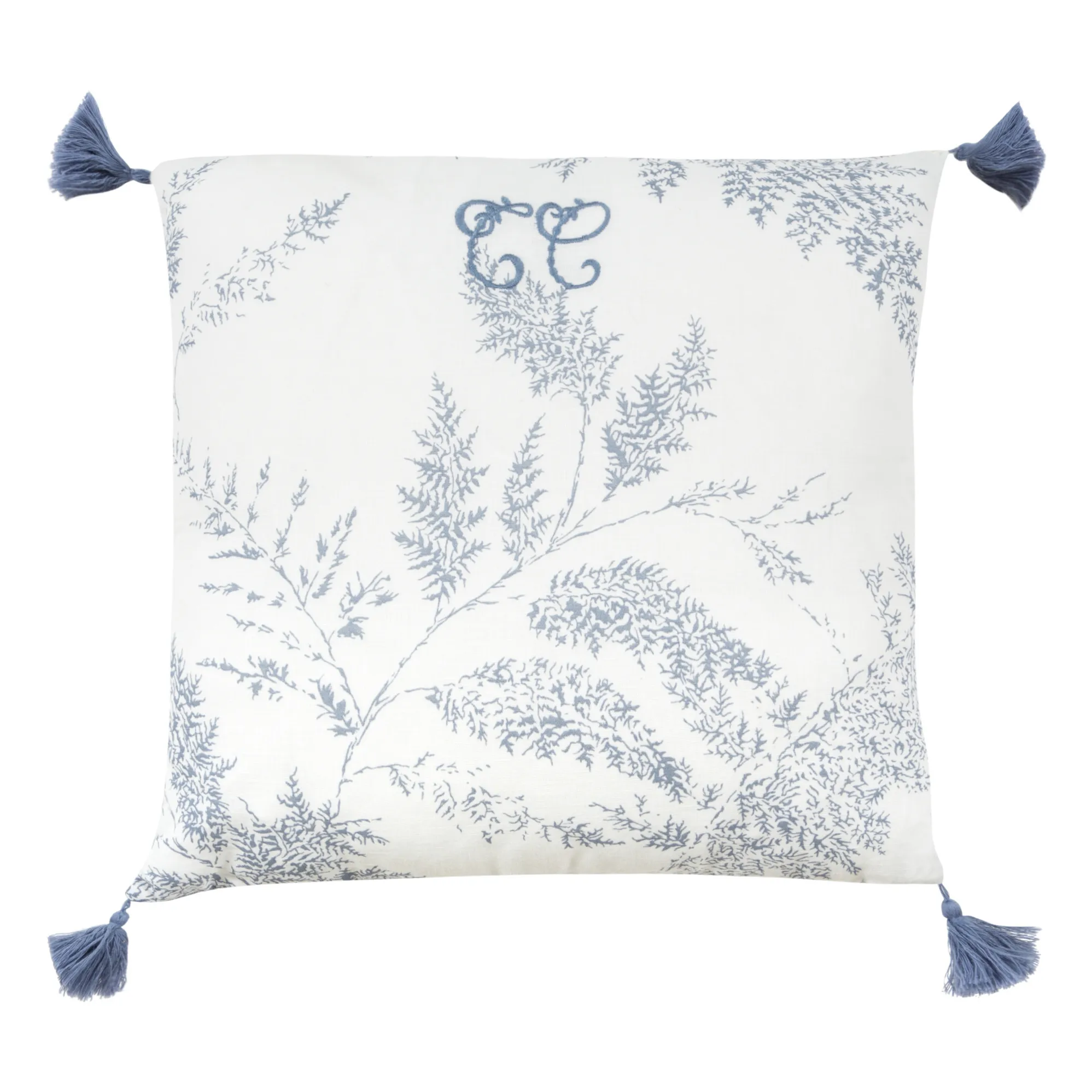 Coussin Feuillage | Bleu marine- Image produit n°0