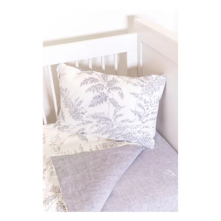 Spannbettlaken Laub | Navy- Produktbild Nr. 1