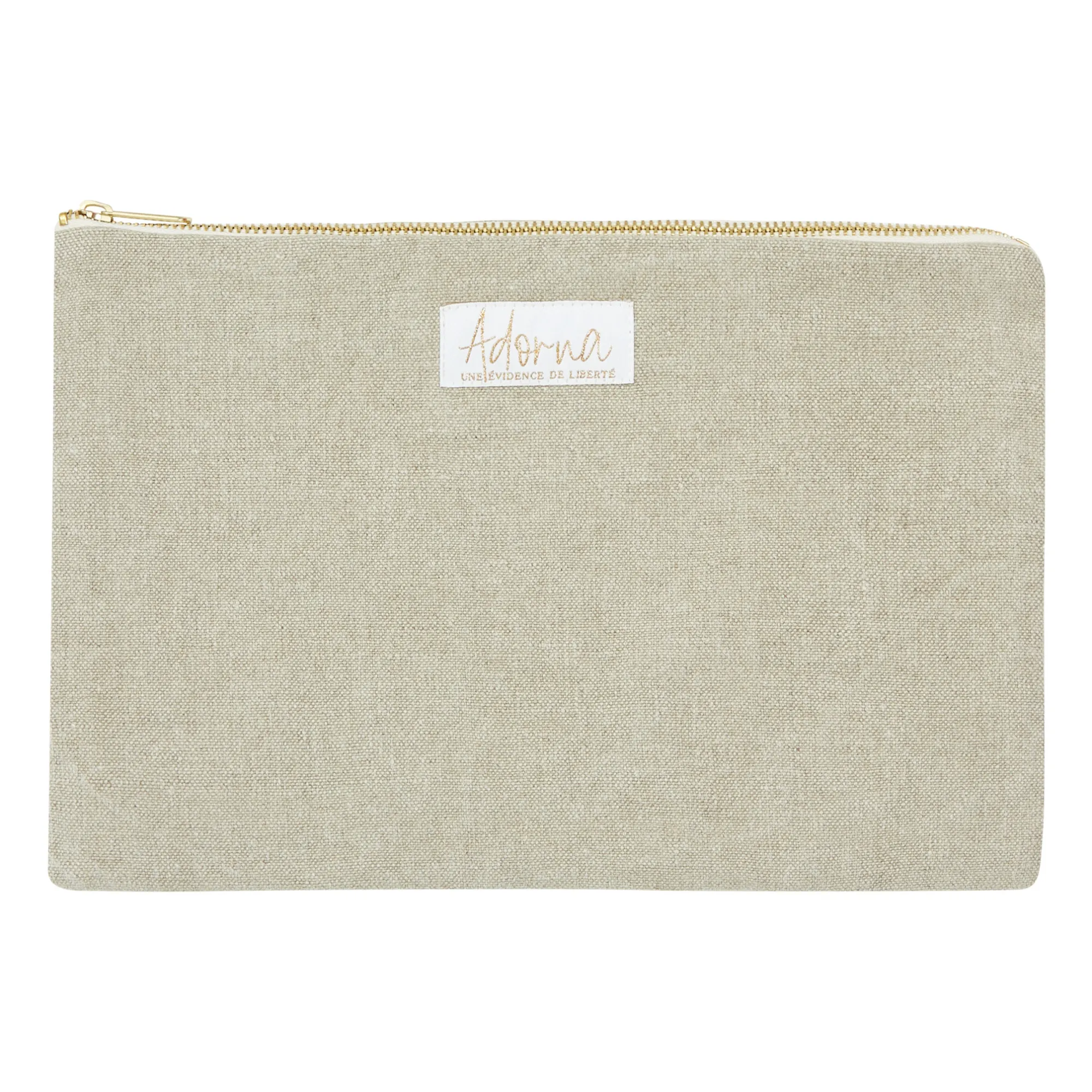 Adorna Natural Linen Pouch