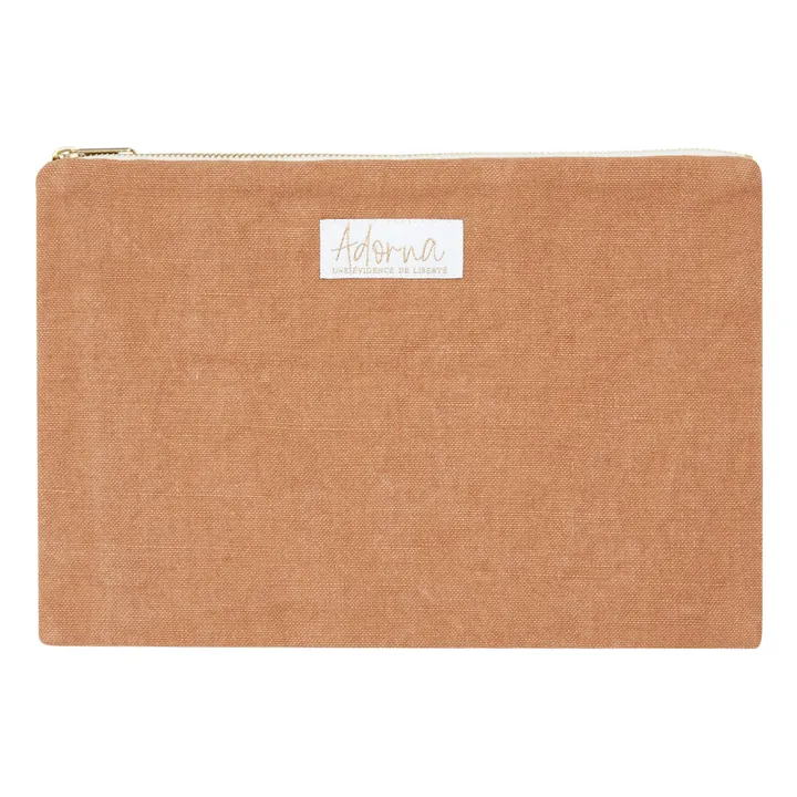 Pochette, in lino | Terracotta- Immagine del prodotto n°0
