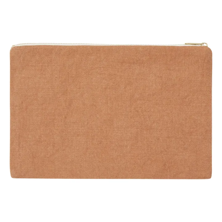 Pochette en lin | Terracotta- Image produit n°2
