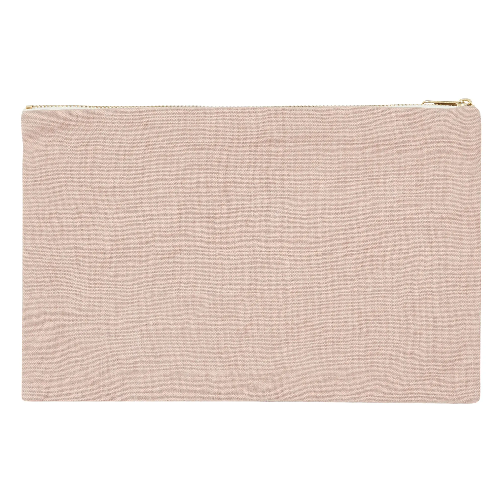 Pochette en lin | Rose poudré- Image produit n°2
