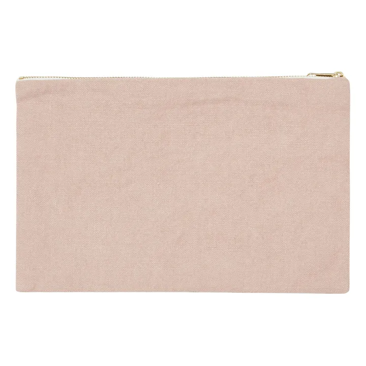 Bolso de mano de lino | Rosa Polvo- Imagen del producto n°2