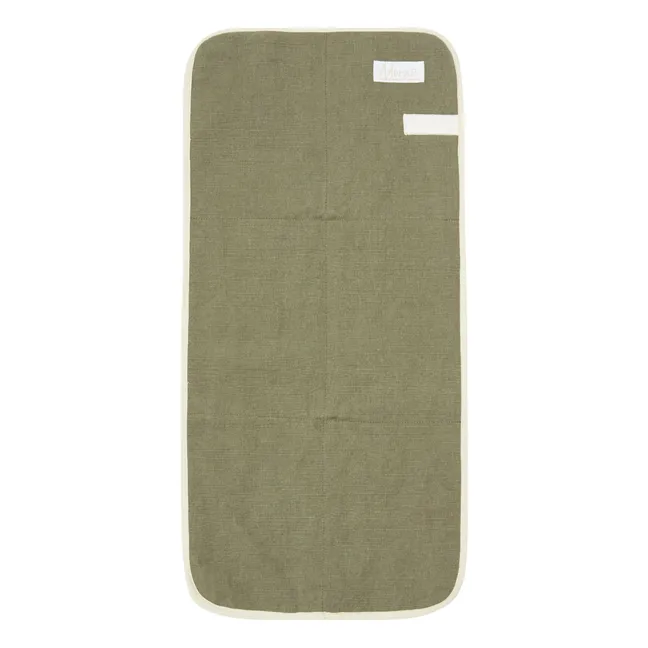 Materasso per fasciatoio da viaggio, in lino | Verde militare