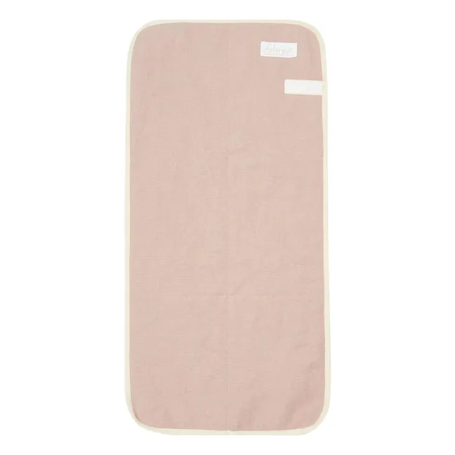Matelas à Langer de Voyage en Lin Olivia | Rose poudré