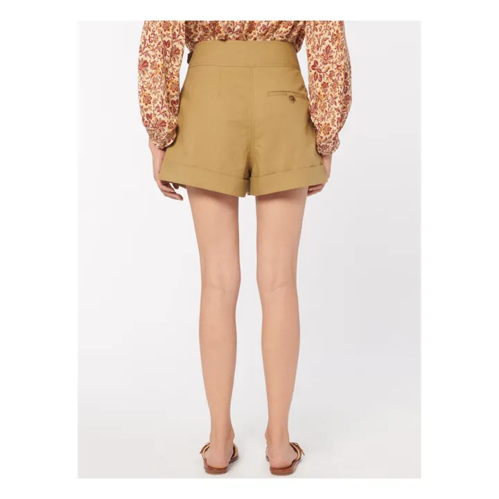 Tobby Linen Shorts | Olive- Product image n°4