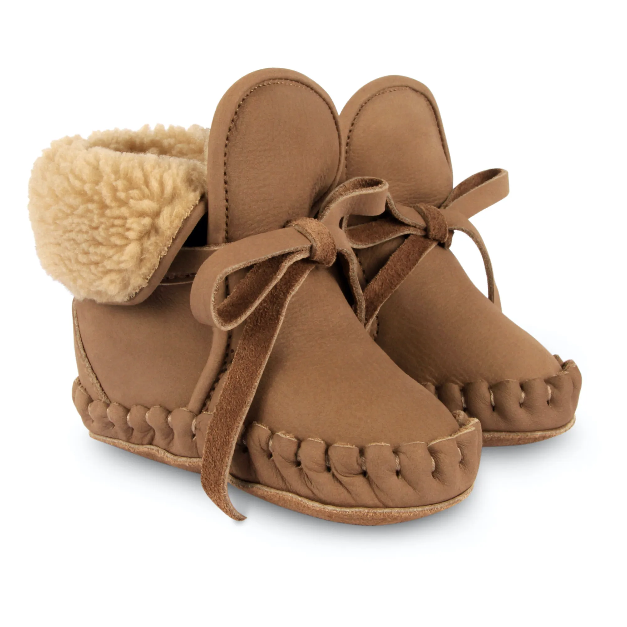 Donsje Light Brown Jaya Sherpa-Lined Booties