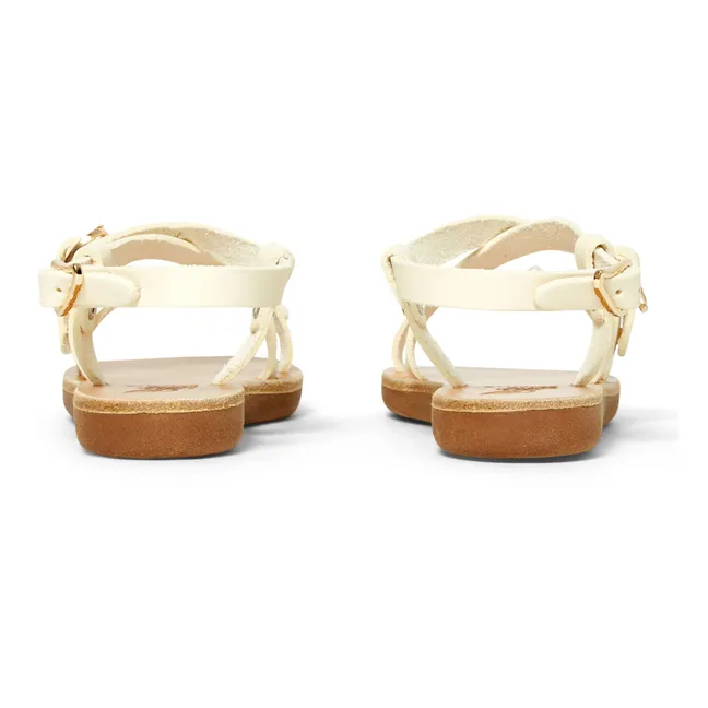 Little Maria Bead Sandals | White