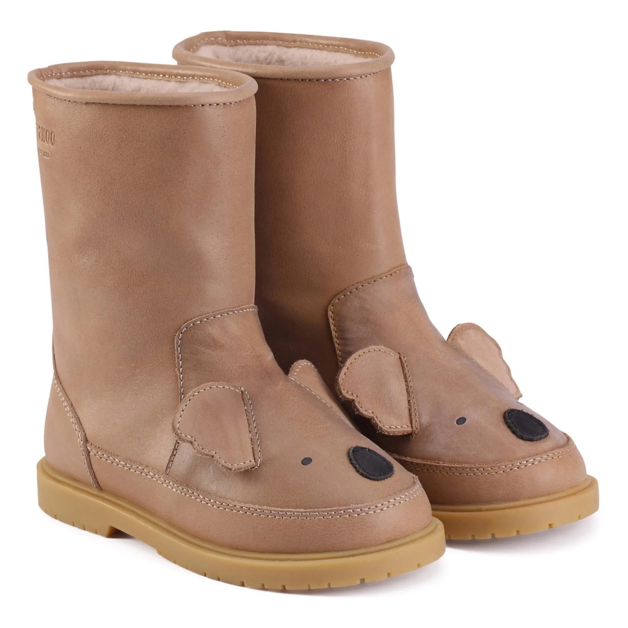 Donsje Beige Koala Wadudu Furry Boots