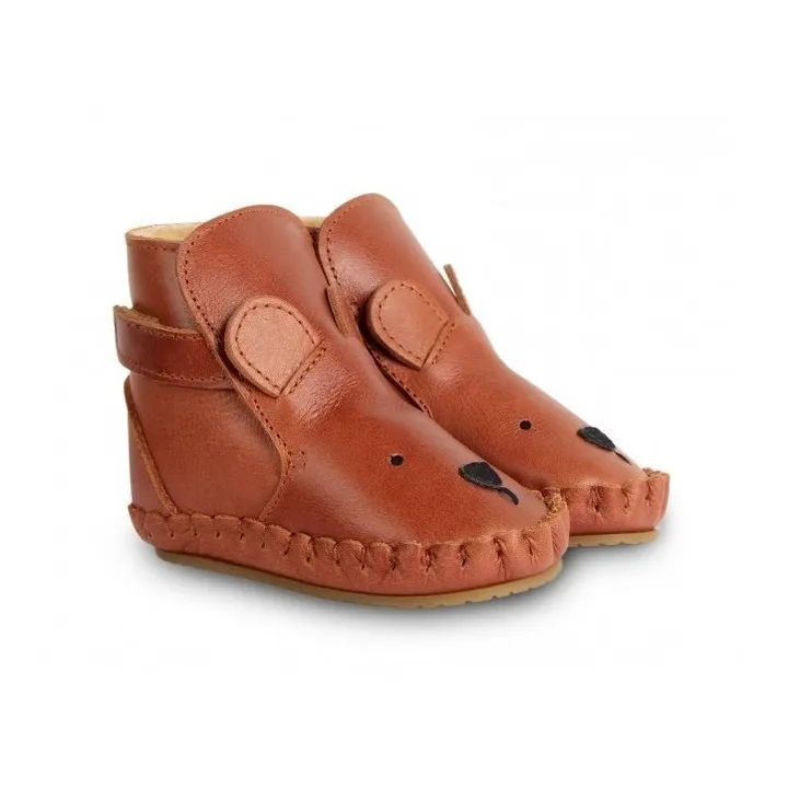 Chaussons Fourrés Ours Kapi | Cognac- Image produit n°0
