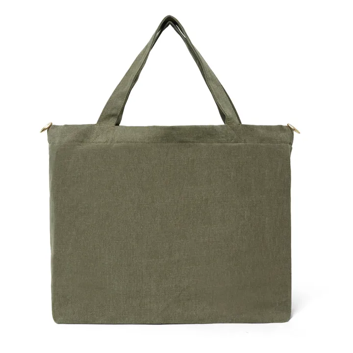 Linen Tote Bag | Khaki- Product image n°5