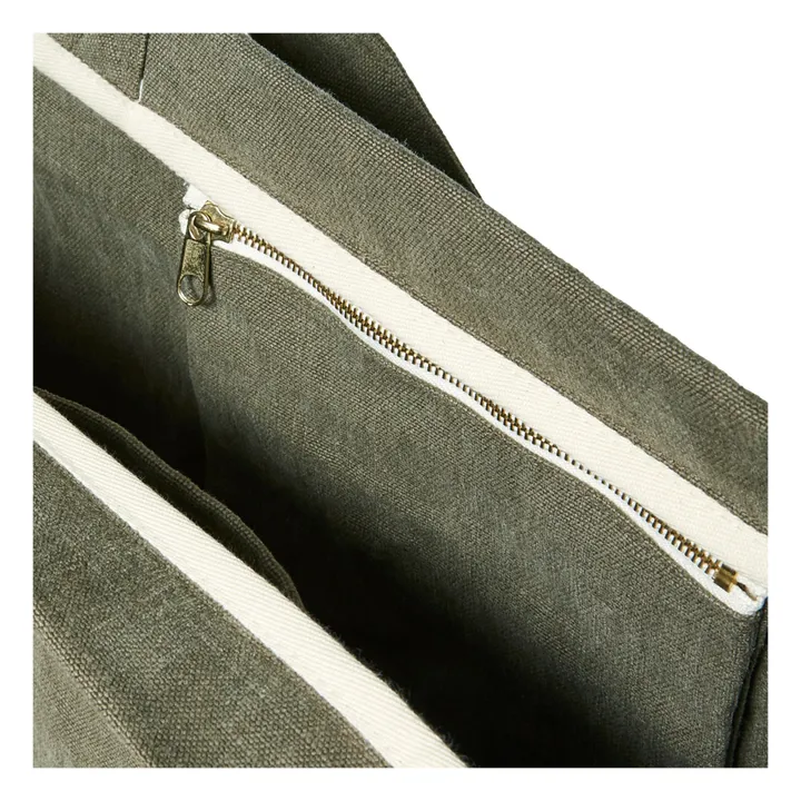 Linen Tote Bag | Khaki- Product image n°6