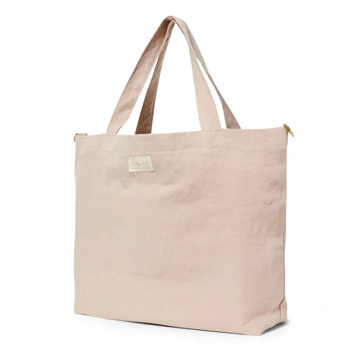 Linen Tote Bag | Powder pink- Product image n°2