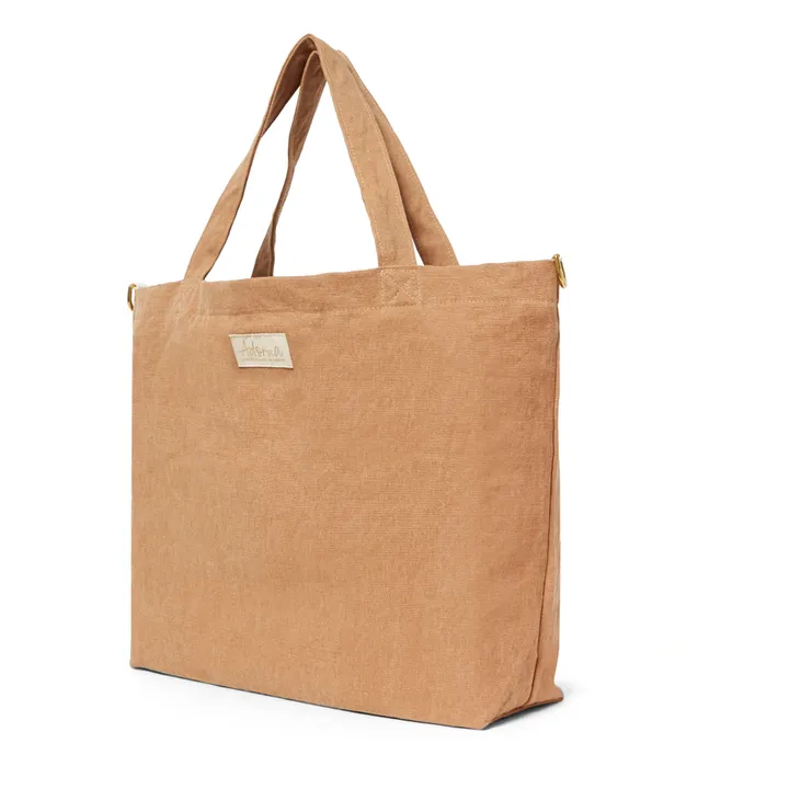 Cabas en lin | Terracotta- Image produit n°2