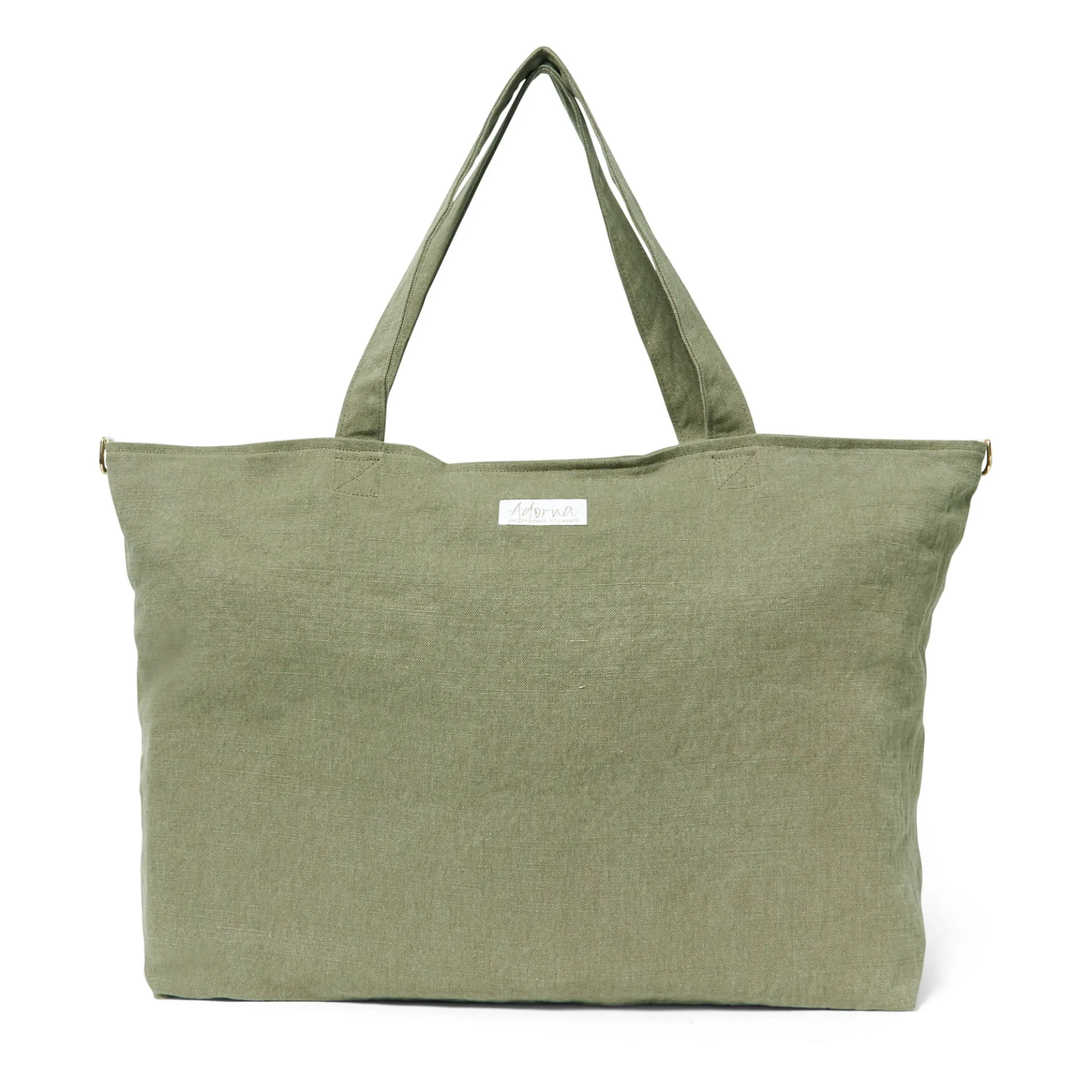 Adorna Khaki Caroline Linen Weekend Bag