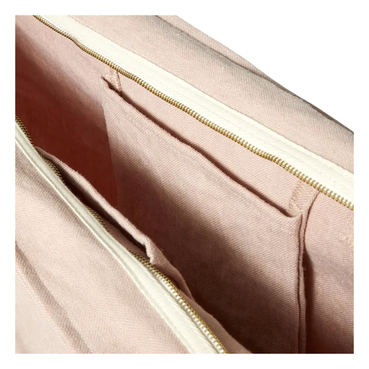 Sac week-end en lin | Rose poudré- Image produit n°6