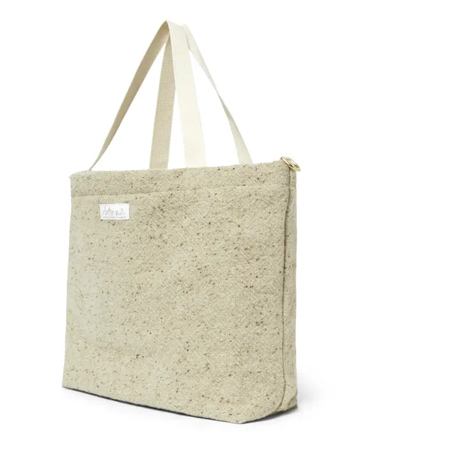 Wool and Linen Tote Bag | Heather beige