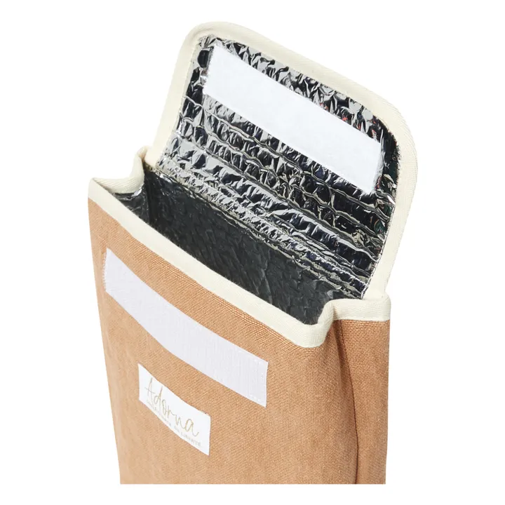 Lunch bag isotherme en lin | Terracotta- Image produit n°6