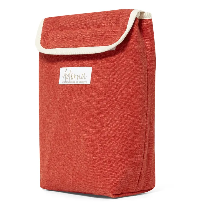 Linen Insulated Lunch Bag | Poppy- Product image n°2