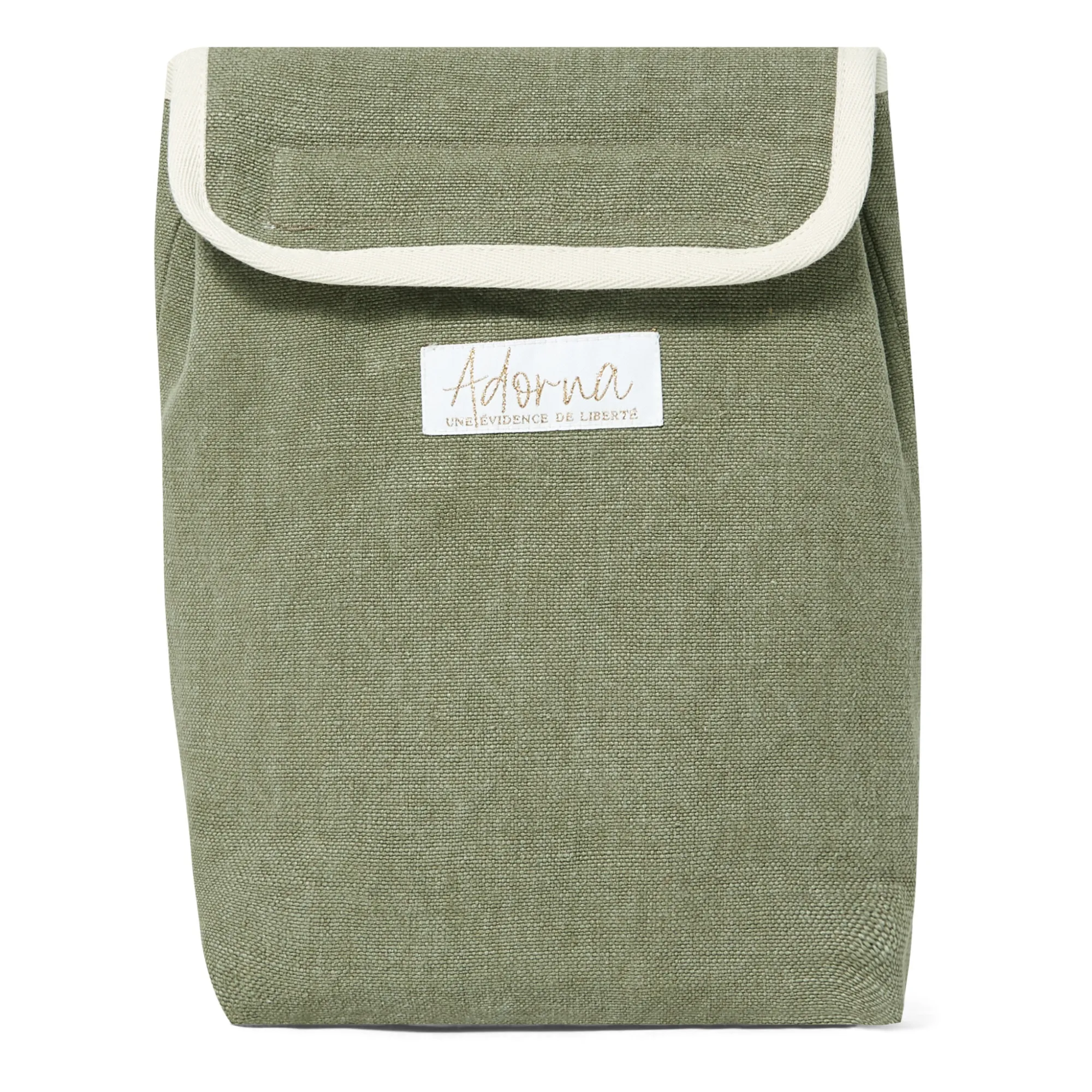 Adorna Khaki Isothermal Lunch Bag In Linen Laura