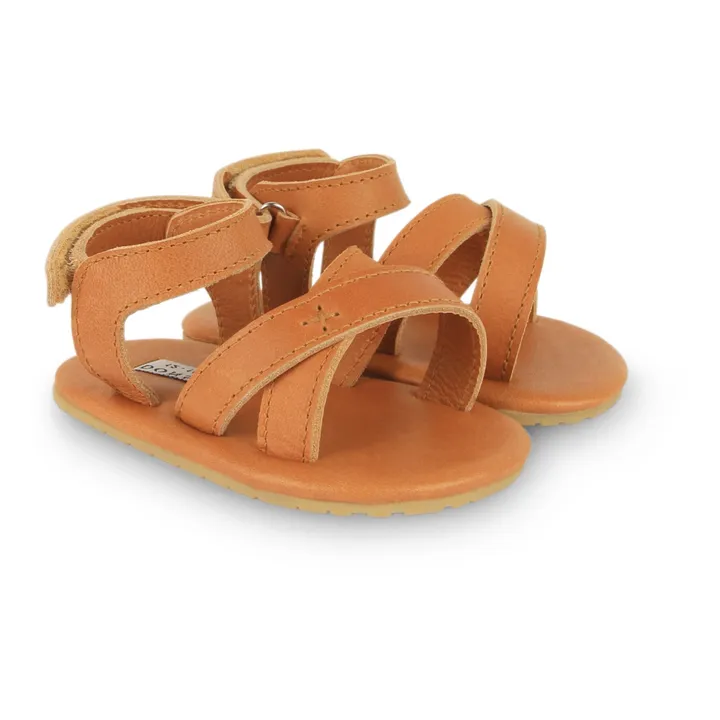 Giggles Leather Sandals | Camel- Product image n°0