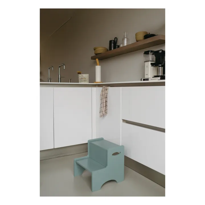 Wooden Step Stool | Olive green- Product image n°2